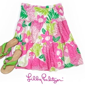 Lilly Pulitzer Tiered Skirt in Ports of Caw Size 10